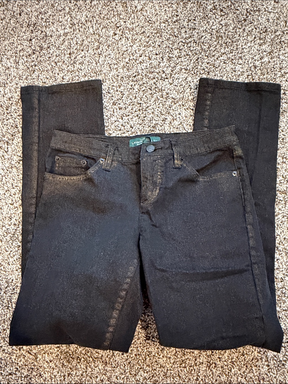 Ralph Lauren Lauren Jeans Co. Black Sparkle Denim